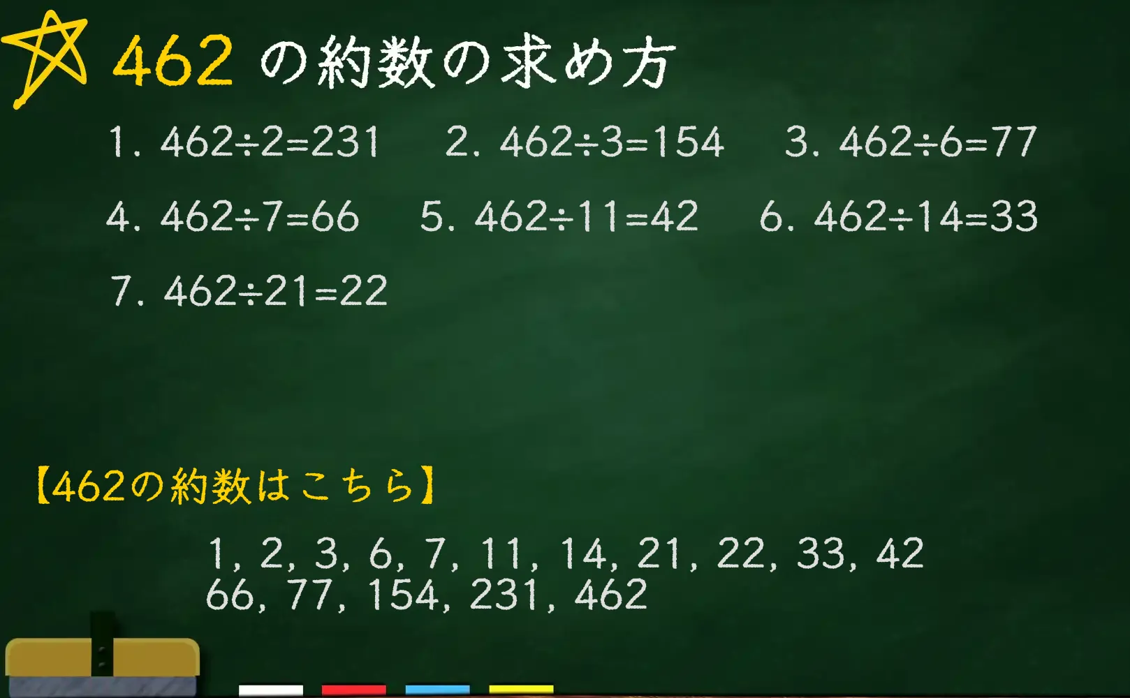 462の約数の求め方