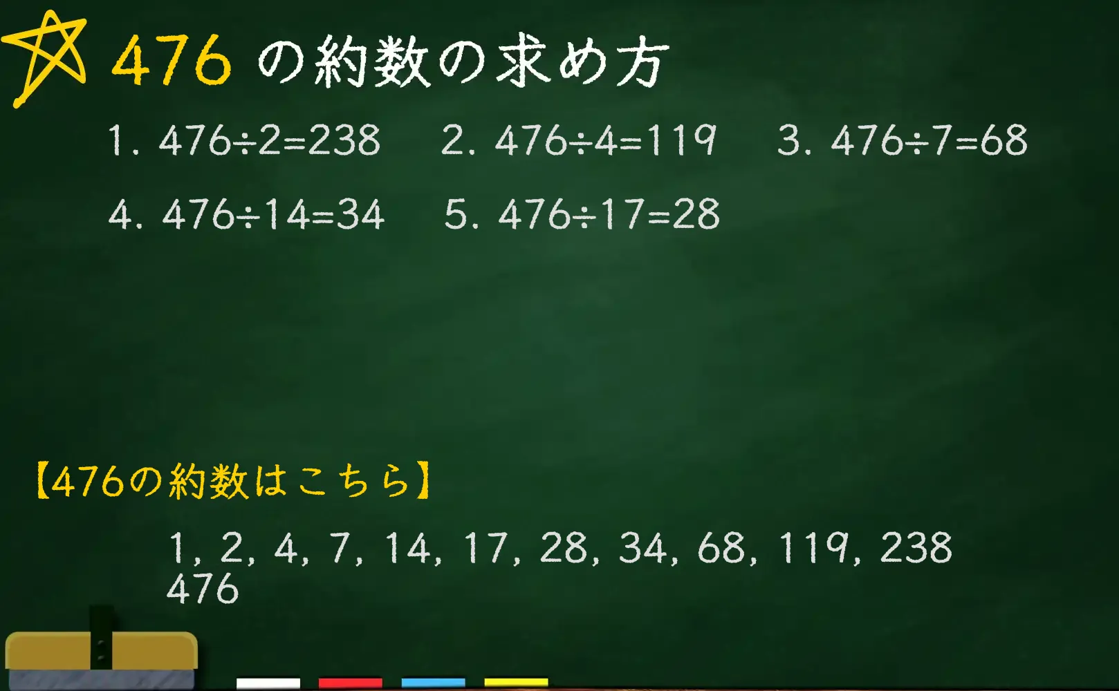 476の約数の求め方