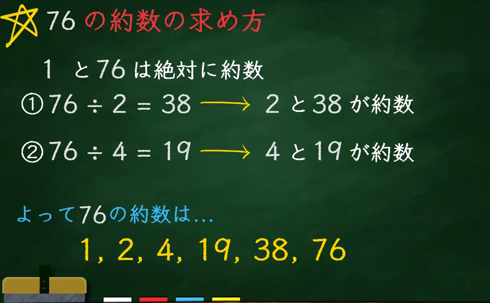 76の約数の求め方