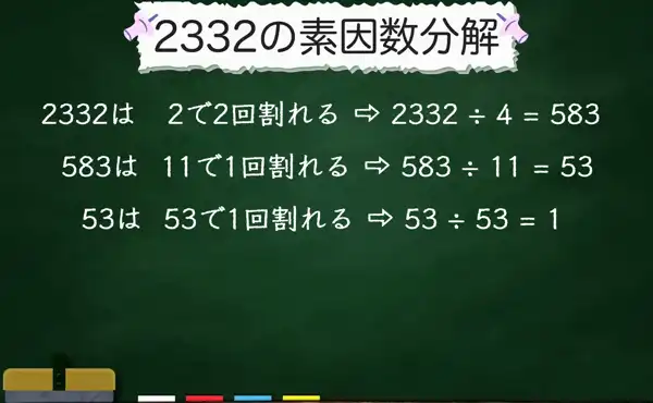 2332の素因数分解