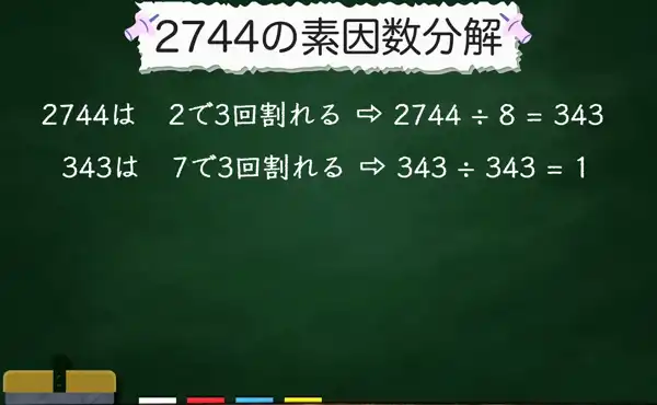 2744の素因数分解