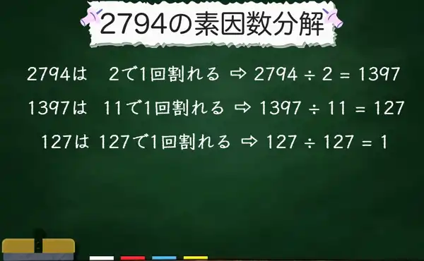 2794の素因数分解