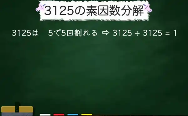 3125の素因数分解