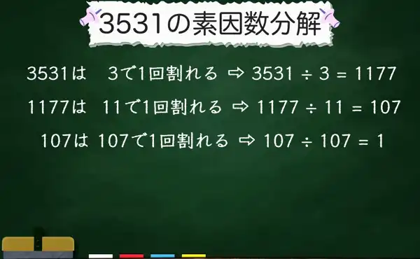 3531の素因数分解