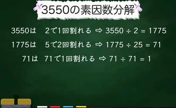 3550の素因数分解
