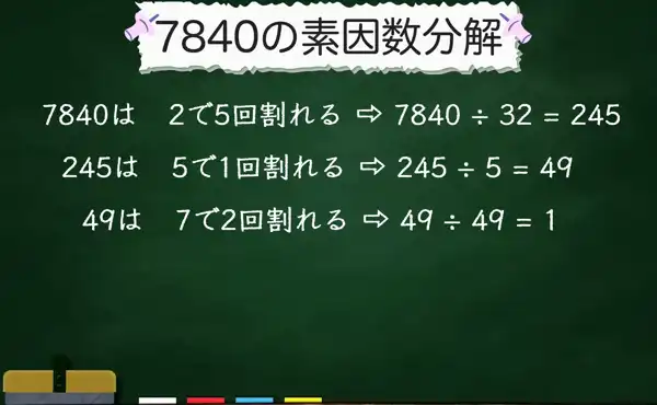 7840の素因数分解