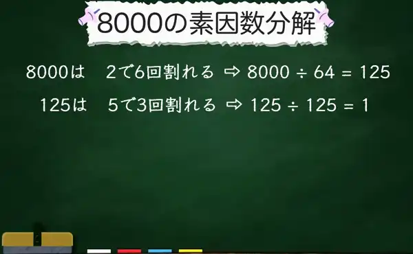 8000の素因数分解