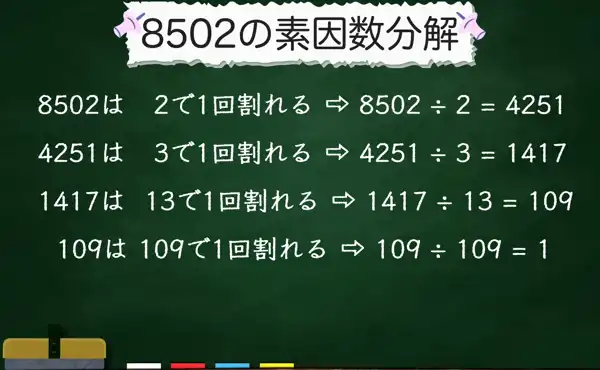 8502の素因数分解