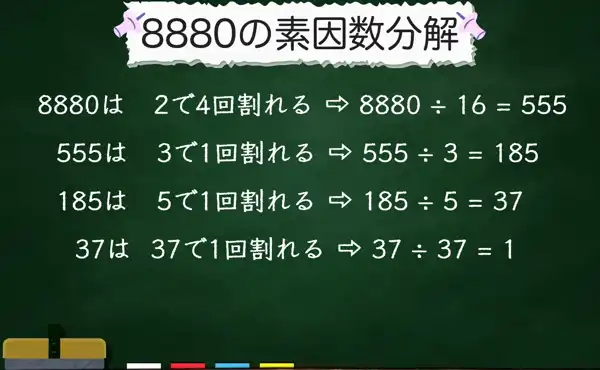 8880の素因数分解