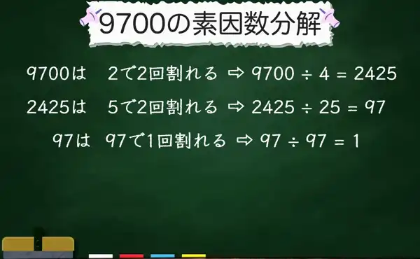 9700の素因数分解
