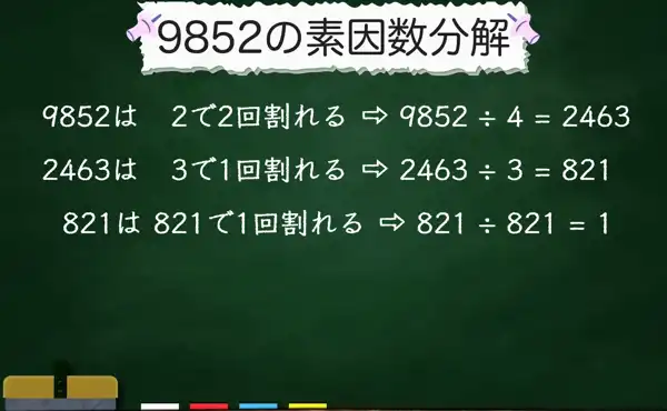 9852の素因数分解
