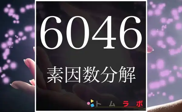 6046の素因数分解の紹介！ | 数学のトムラボ