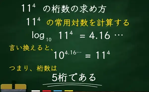 11の4乗の桁数
