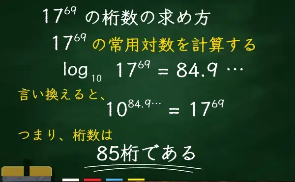 17の69乗の桁数