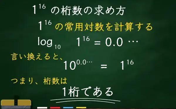 1の16乗の桁数
