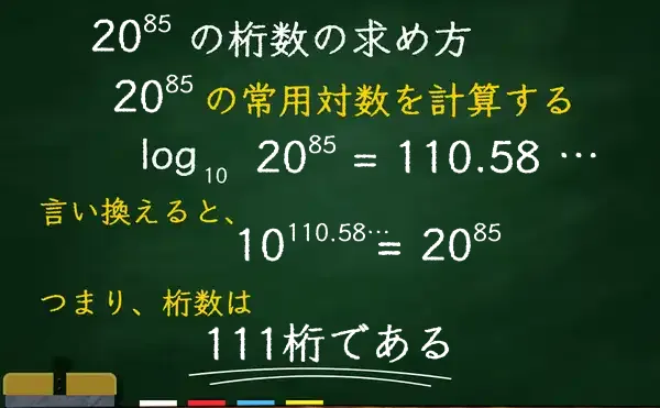 20の85乗の桁数
