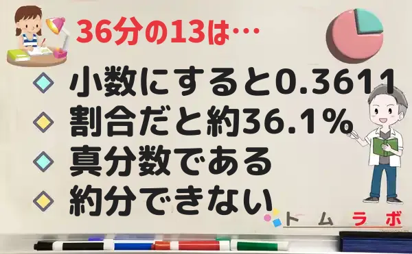 13分の36の特徴