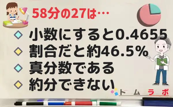27分の58の特徴