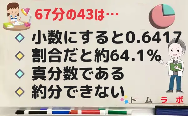 43分の67の特徴